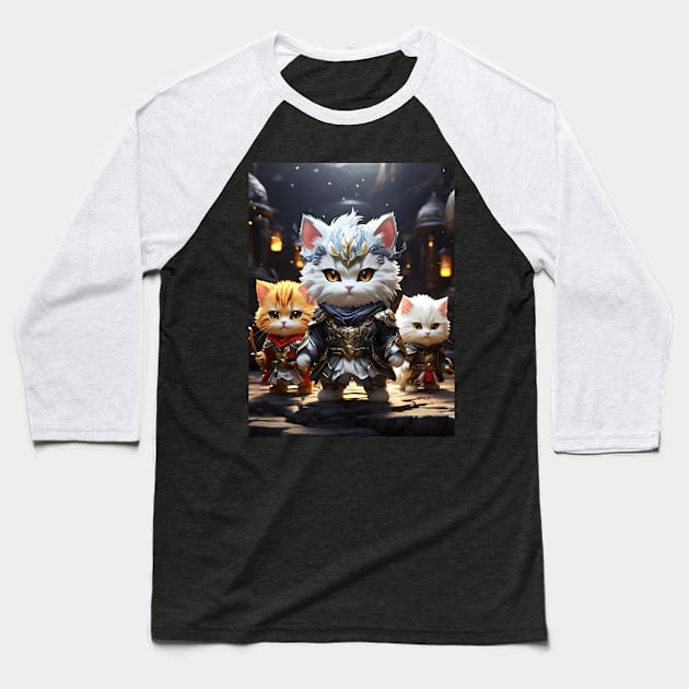 Persian warrior kittens Baseball T-Shirt by Spaceboyishere